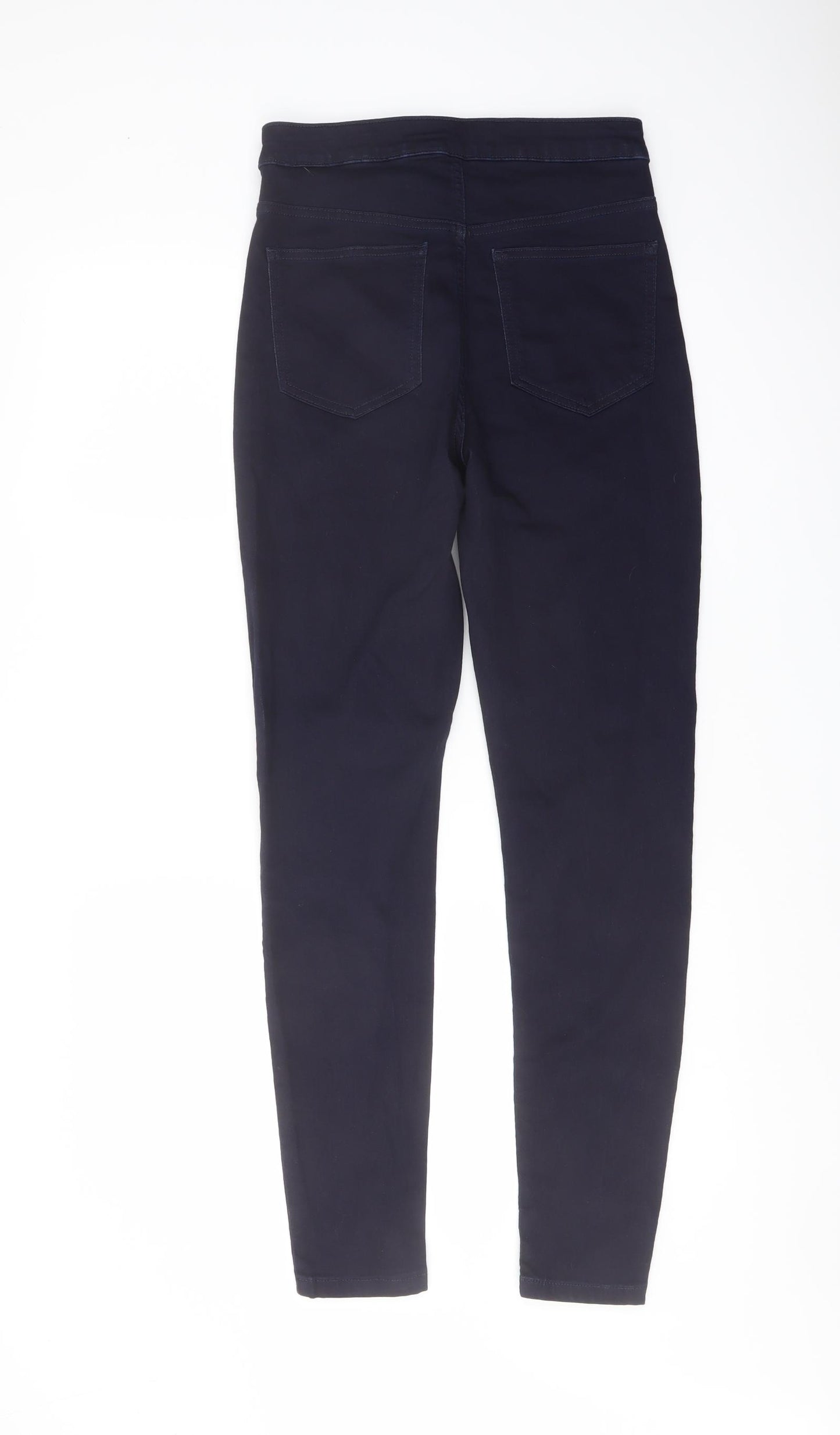 Marks and Spencer Womens Blue Cotton Skinny Jeans Size 10 L29 in Regular Button