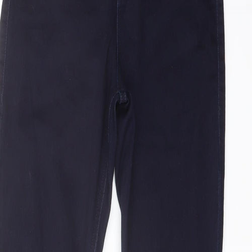 Marks and Spencer Womens Blue Cotton Skinny Jeans Size 10 L29 in Regular Button