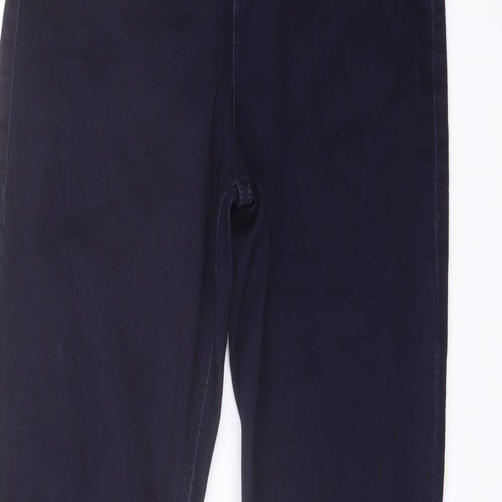 Marks and Spencer Womens Blue Cotton Skinny Jeans Size 10 L29 in Regular Button