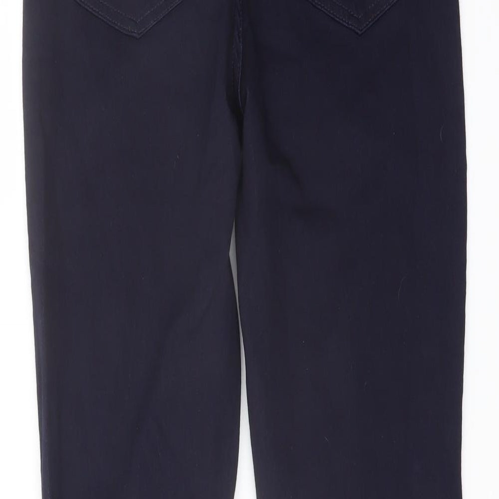 Marks and Spencer Womens Blue Cotton Skinny Jeans Size 10 L29 in Regular Button