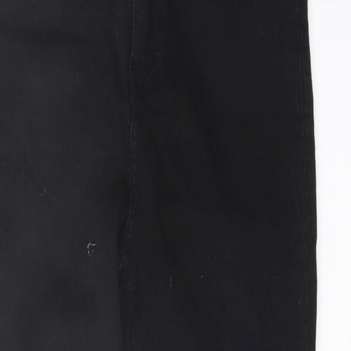Topshop Womens Black Cotton Skinny Jeans Size 28 in L24 in Regular Button