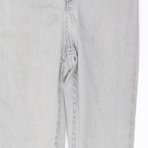 H&, Girls Grey Cotton Skinny Jeans Size 10-11 Years Regular Button