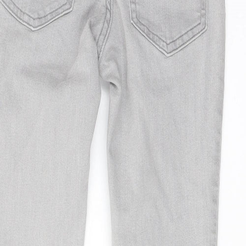 H&, Girls Grey Cotton Skinny Jeans Size 10-11 Years Regular Button