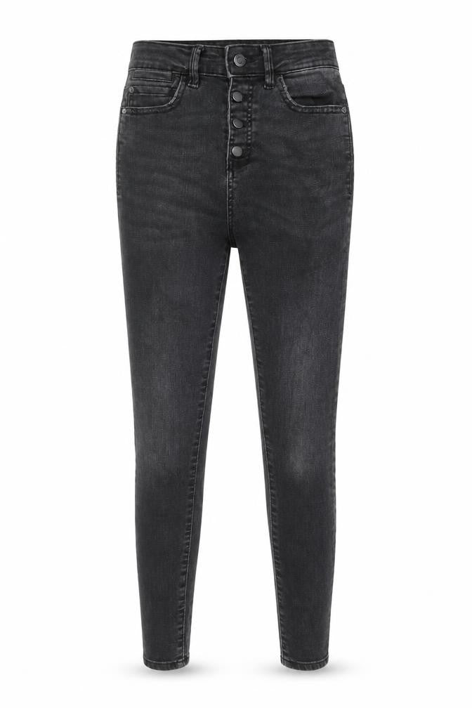 Zara Womens Grey Cotton Skinny Jeans Size 10 L27 in Regular Button