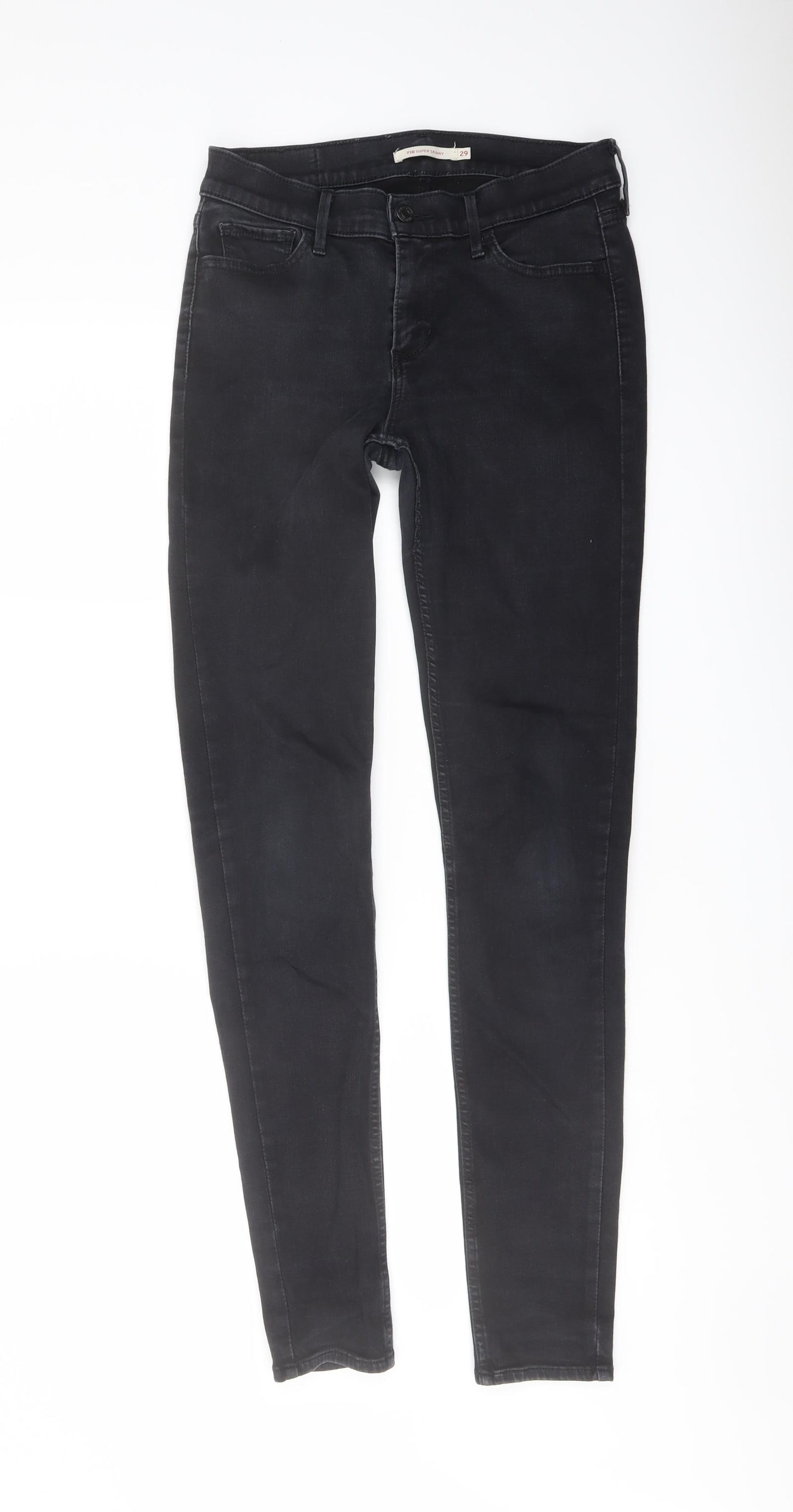 Levi's Womens Blue Cotton Skinny Jeans Size 29 in L32 in Regular Button