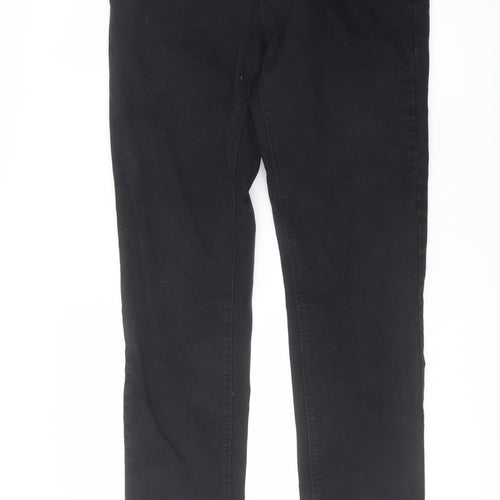 NEXT Mens Black Cotton Straight Jeans Size 32 in L30 in Slim Button