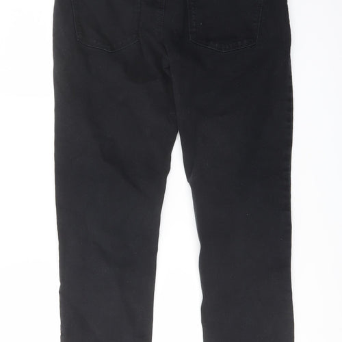 NEXT Mens Black Cotton Straight Jeans Size 32 in L30 in Slim Button