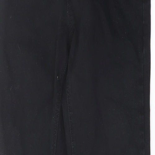 NEXT Mens Black Cotton Straight Jeans Size 32 in L30 in Slim Button