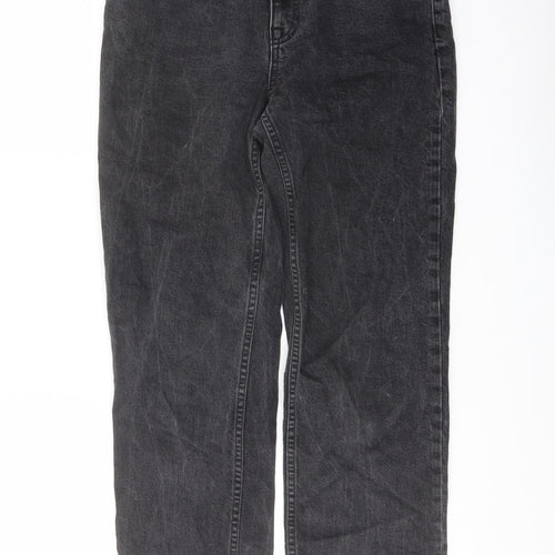 ASOS Womens Grey Cotton Mom Jeans Size 28 in L28 in Regular Button