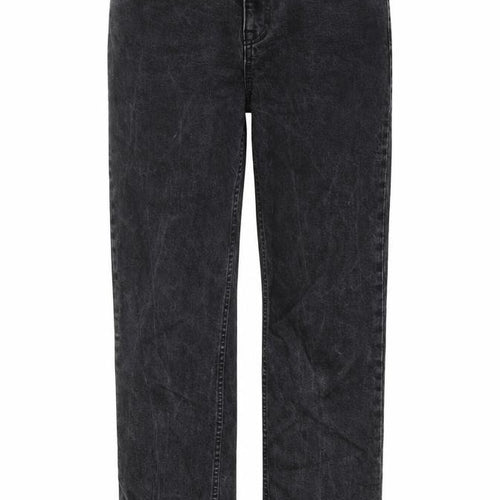 ASOS Womens Grey Cotton Mom Jeans Size 28 in L28 in Regular Button