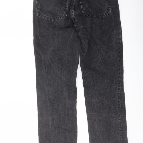 ASOS Womens Grey Cotton Mom Jeans Size 28 in L28 in Regular Button