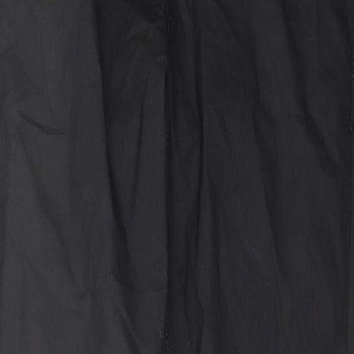 Topshop Womens Black Cotton Trousers Size 30 in L31 in Regular Button