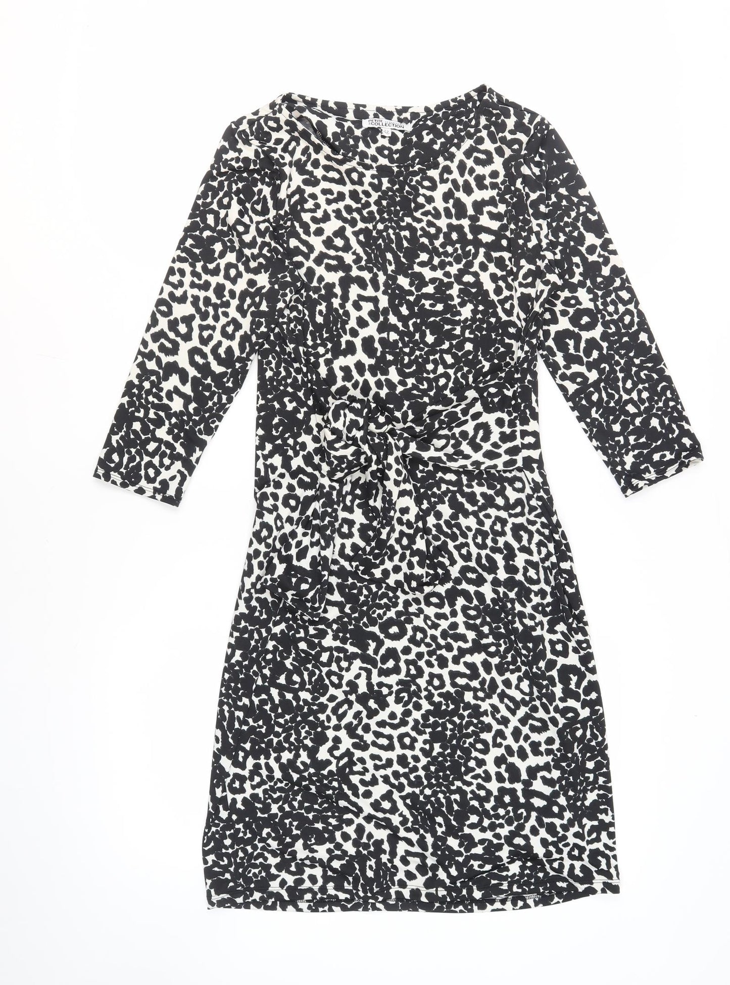 Debenhams Women's Black Animal Print Wrap Dress