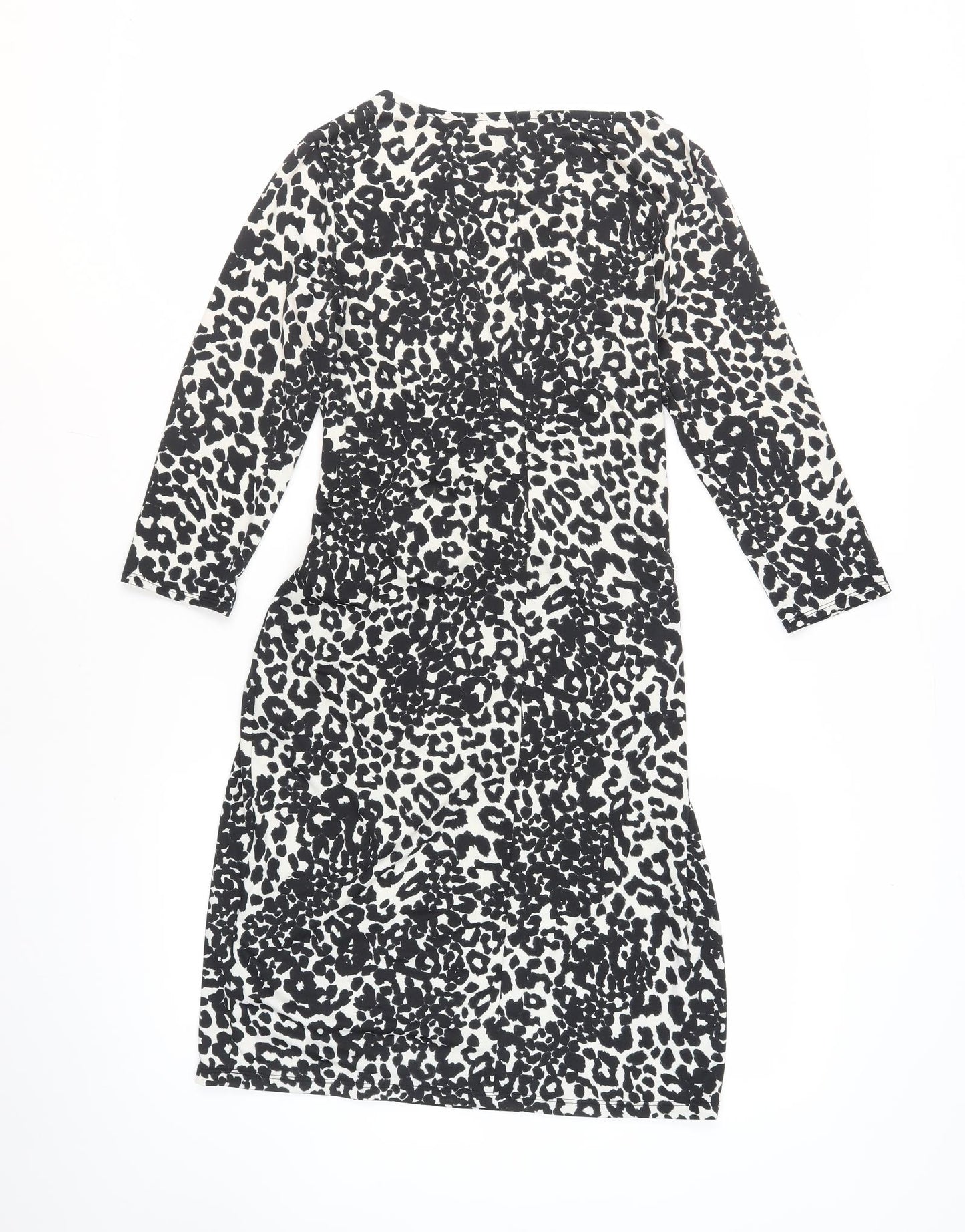 Debenhams Women's Black Animal Print Wrap Dress