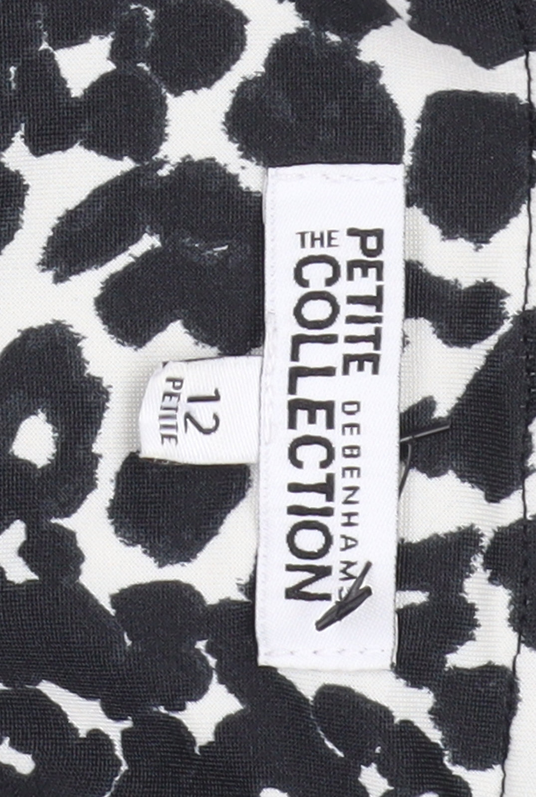 Debenhams Women's Black Animal Print Wrap Dress