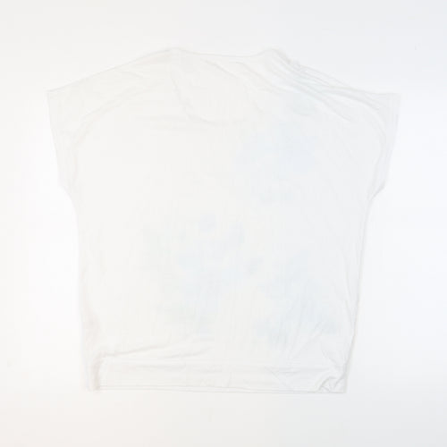 Bm Women's White Floral T-Shirt Size 18