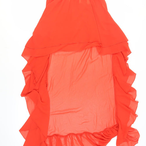 Women's Red Flare Long Skirt Size 4