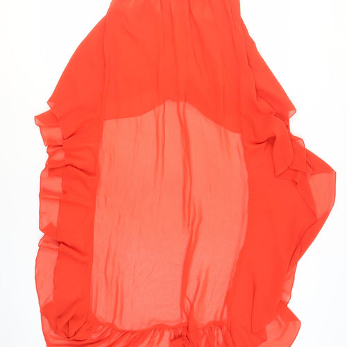 Women's Red Flare Long Skirt Size 4