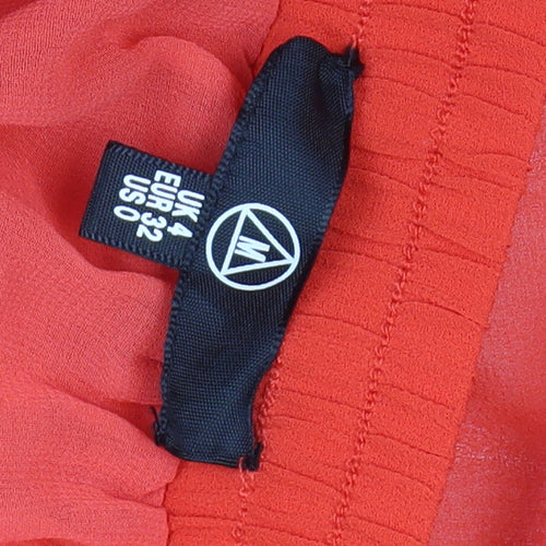 Women's Red Flare Long Skirt Size 4