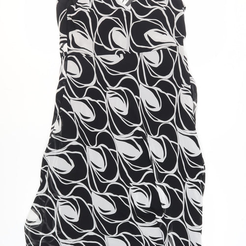 Debenhams Women's Black Geometric A-Line Dress Size 12