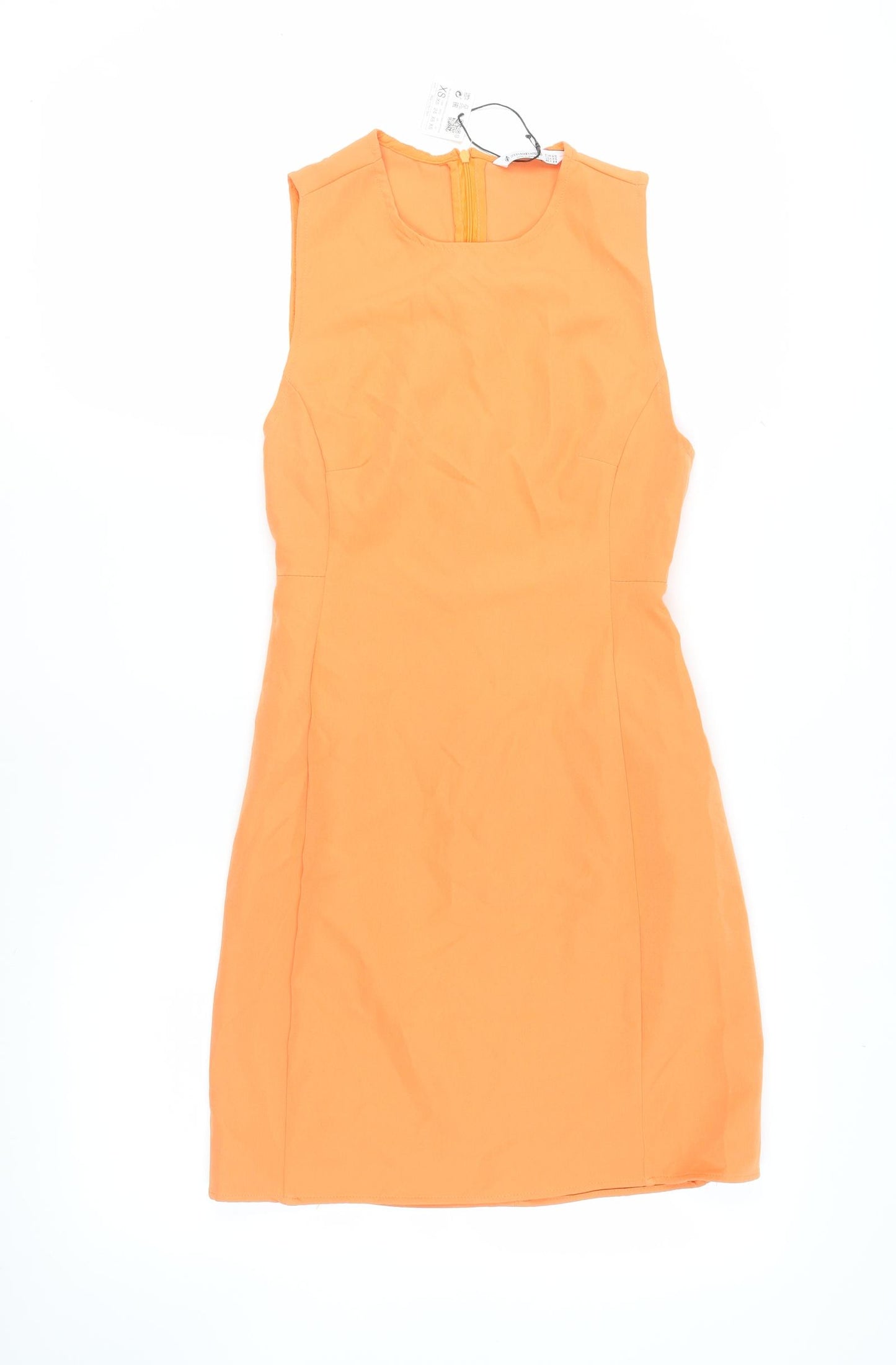 Stradivarius Women's Orange Sheath Dress Size 6