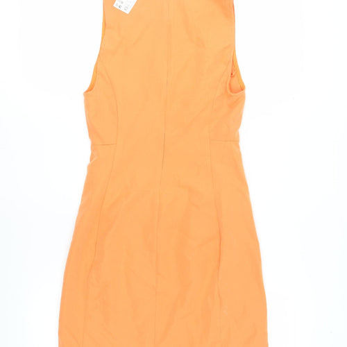 Stradivarius Women's Orange Sheath Dress Size 6