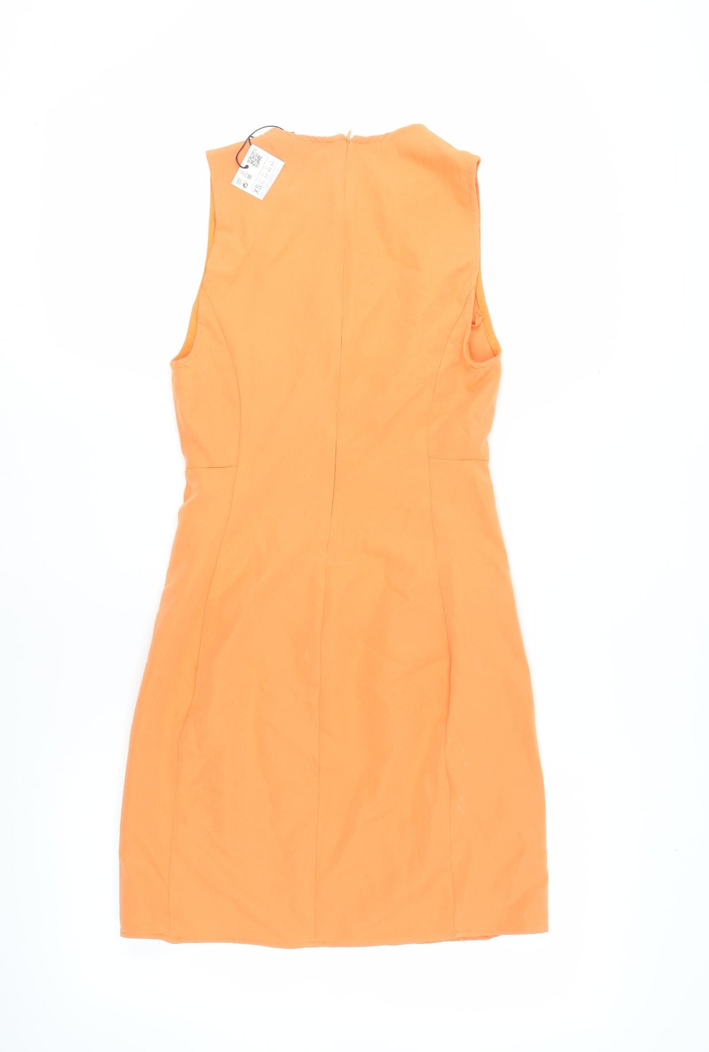 Stradivarius Women's Orange Sheath Dress Size 6