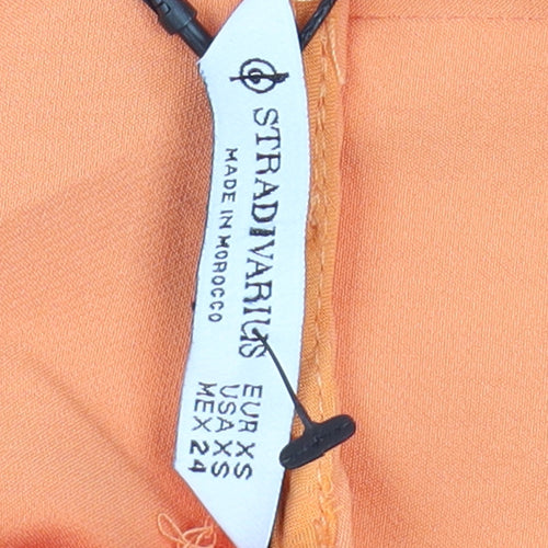 Stradivarius Women's Orange Sheath Dress Size 6