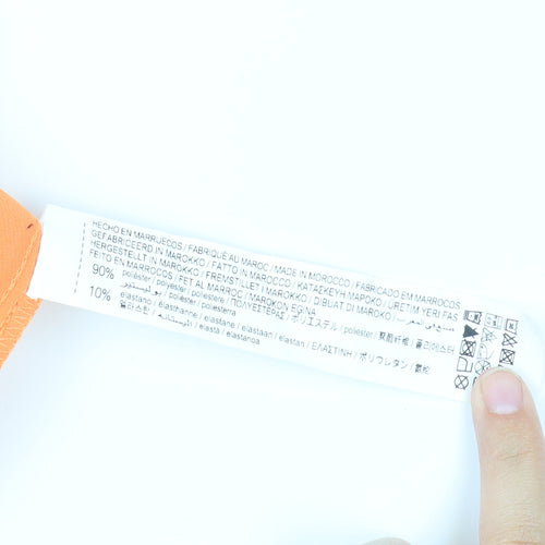 Stradivarius Women Orange Sheath Dress S Sleeveless