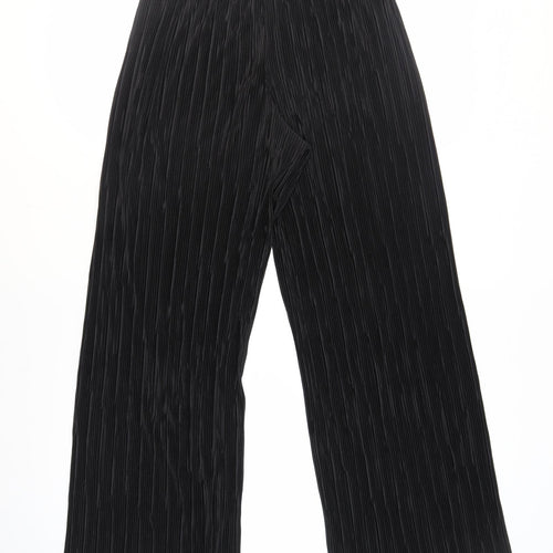 Boohoo Women's Black Wide-Leg Trousers Size 14