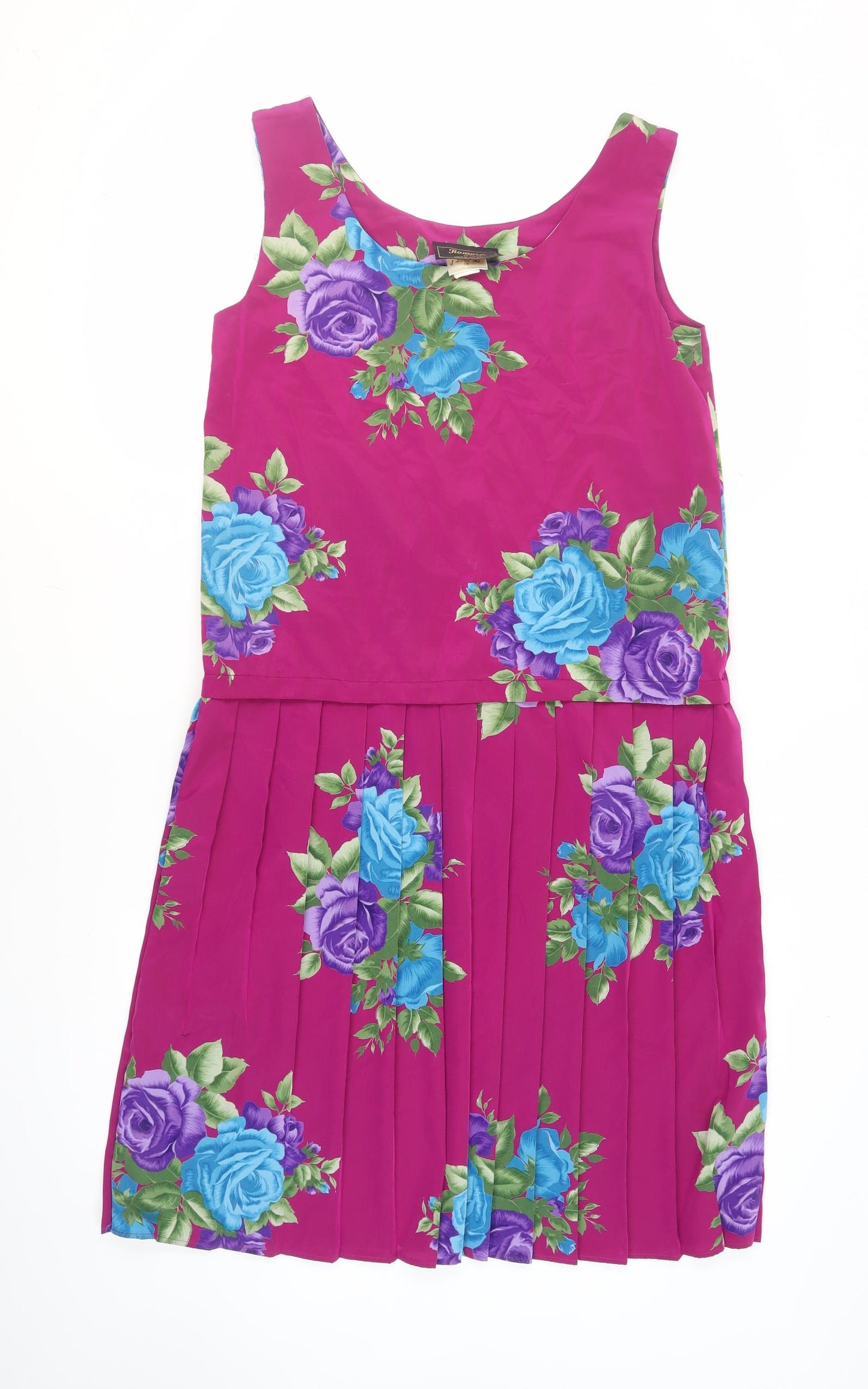 Romara Women's Multicoloured Floral Dress, Size 14