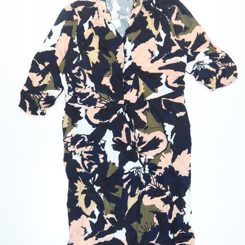 Kaleidoscope Women's Floral Midi Shirt Dress Size 14