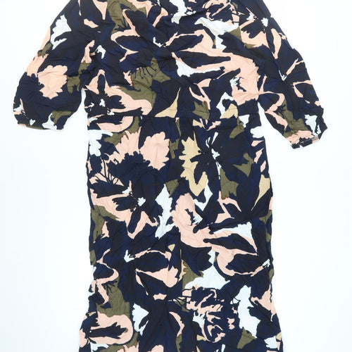 Kaleidoscope Women's Floral Midi Shirt Dress Size 14