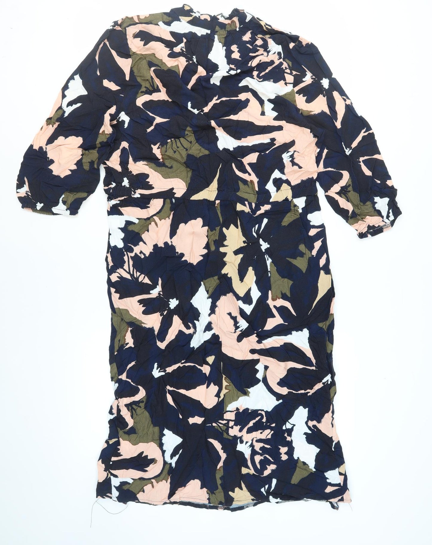 Kaleidoscope Women's Floral Midi Shirt Dress Size 14