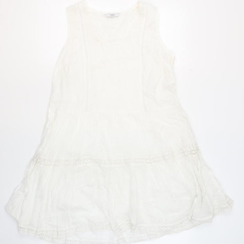 Next Women's Ivory Sleeveless Dress Size 16
