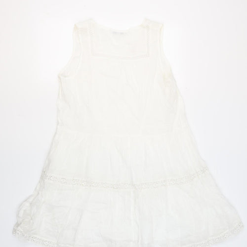 Next Women's Ivory Sleeveless Dress Size 16