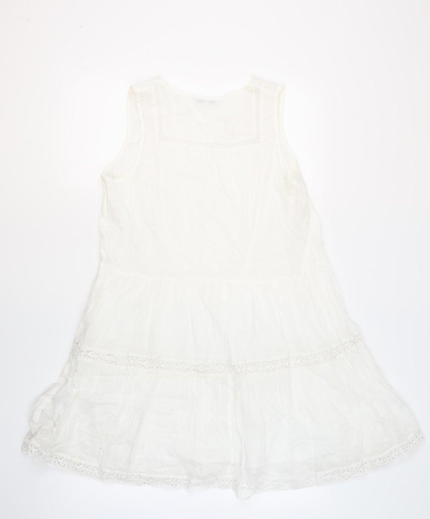 Next Women's Ivory Sleeveless Dress Size 16