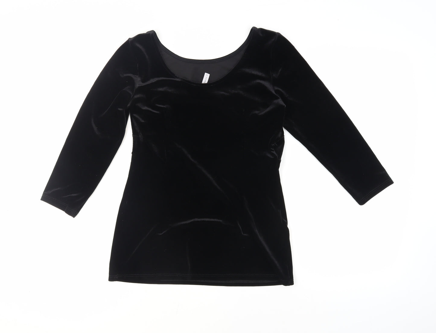 Bravissimo Women's Black Velvet Blouse, Size 12