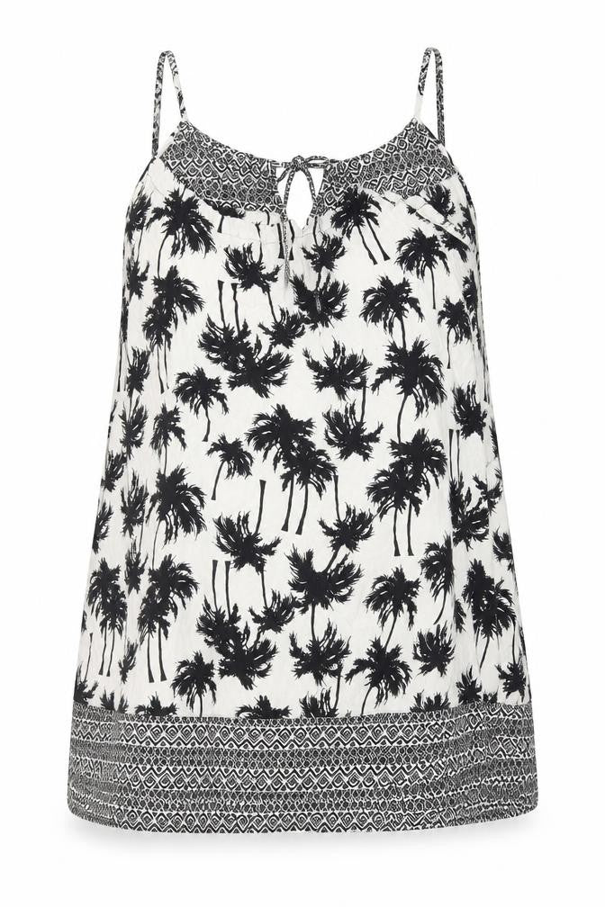 Front view of Marks & Spencer Women's Black Camisole Floral, size 16