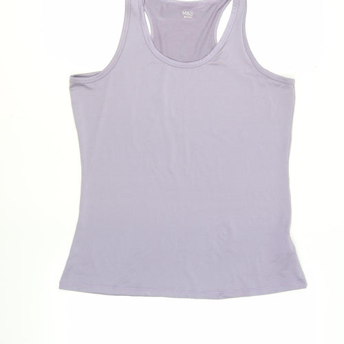 Marks and Spencer Womens Purple Tank Top, Activewear Size 16