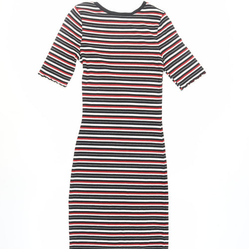 New Look Women's Striped Bodycon Dress, Size 8