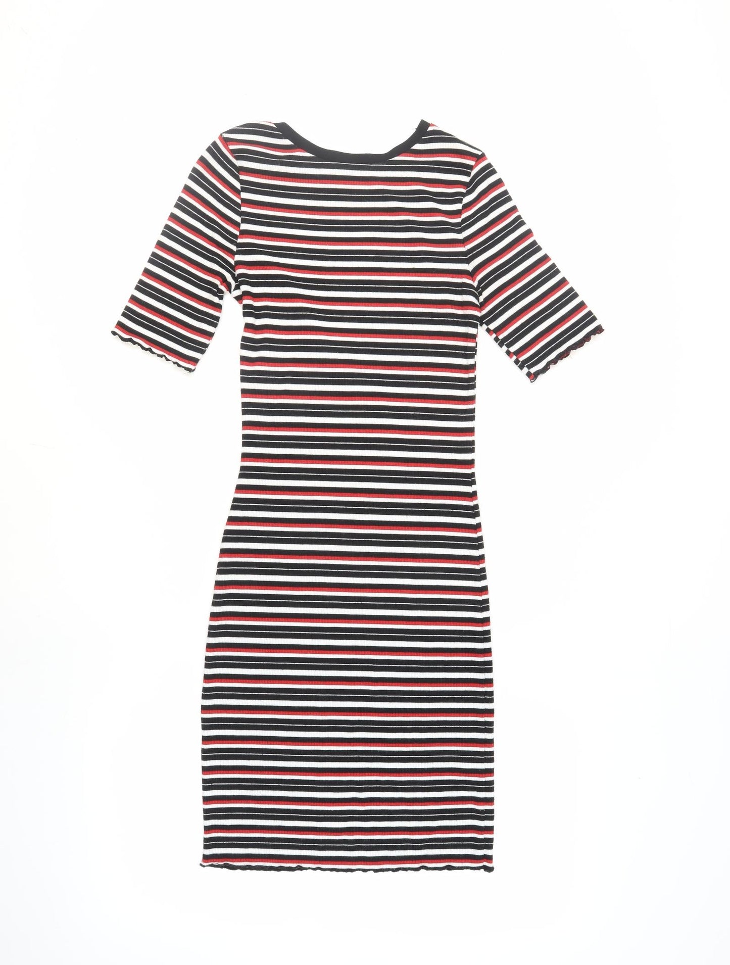 New Look Women's Striped Bodycon Dress, Size 8