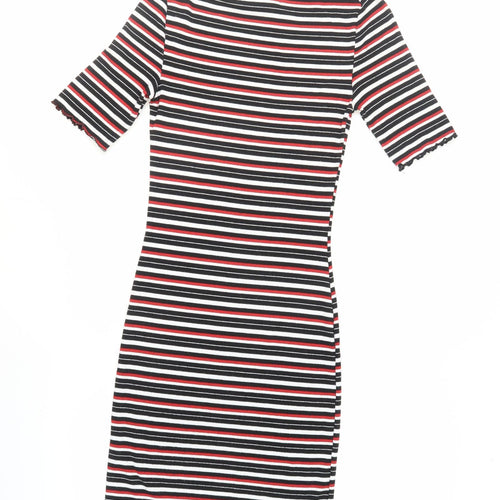 New Look Women's Striped Bodycon Dress, Size 8