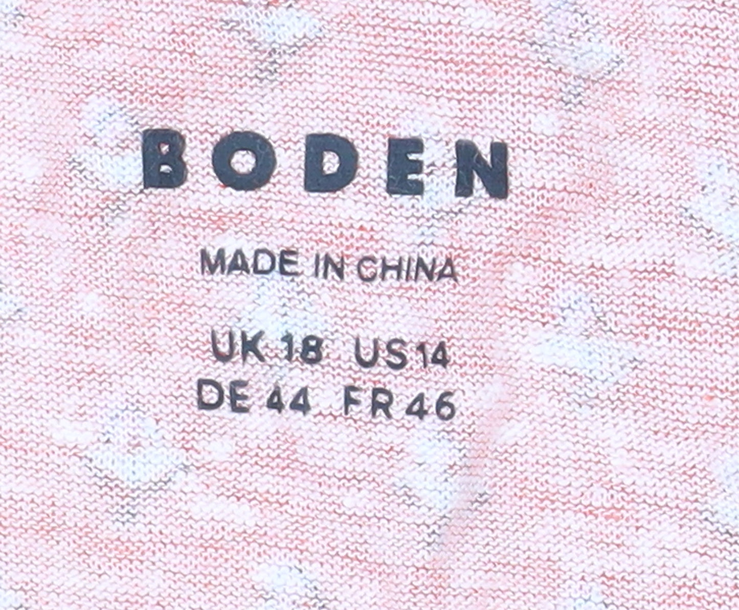 Boden Women’s Orange Floral T-Shirt Size 18 Linen