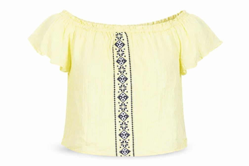 Debenhams Women Yellow Blouse Size 14 Bohemian Style