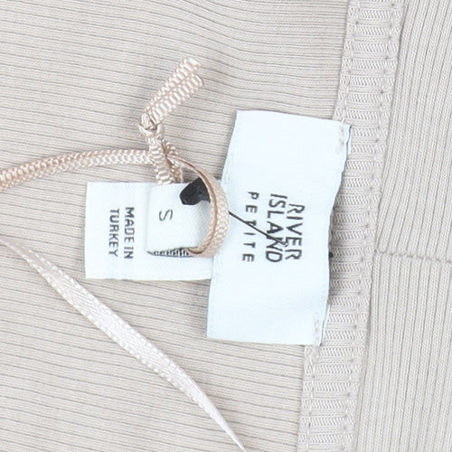 River Island Women's Beige Long Coatigan Size S Petites
