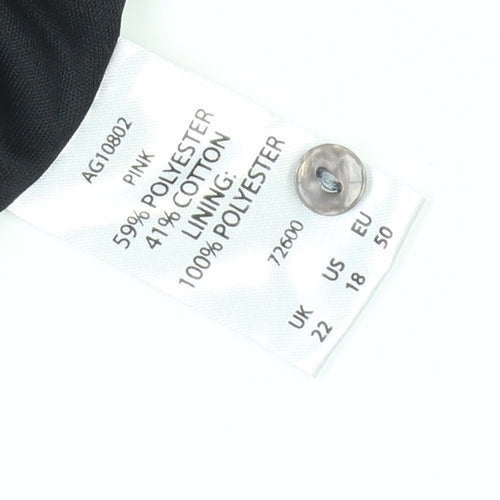 Cotton Traders Women's Pink Floral Shift Dress Size 22