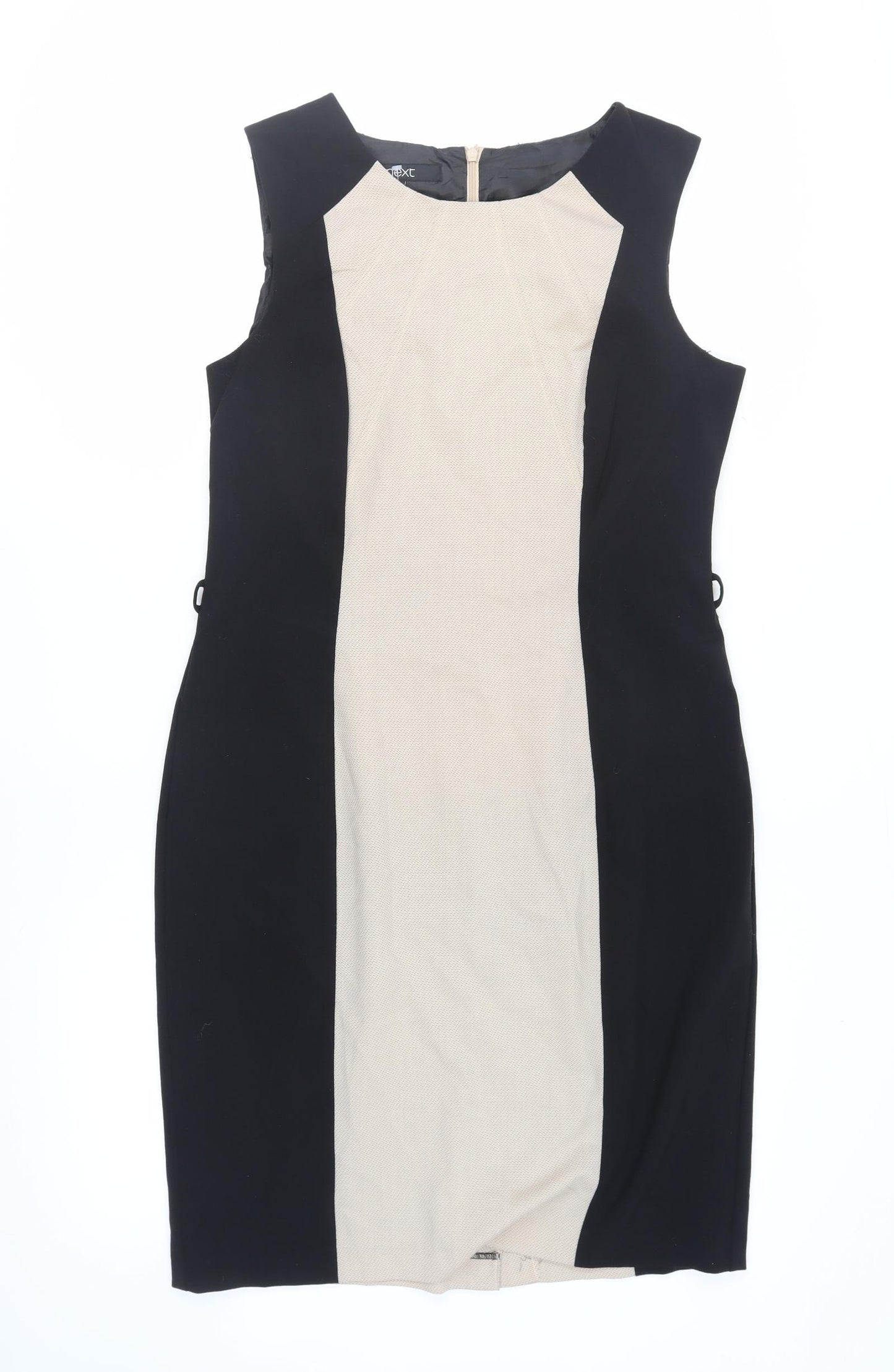 Next Women’s Black Beige Colourblock Sheath Dress 16