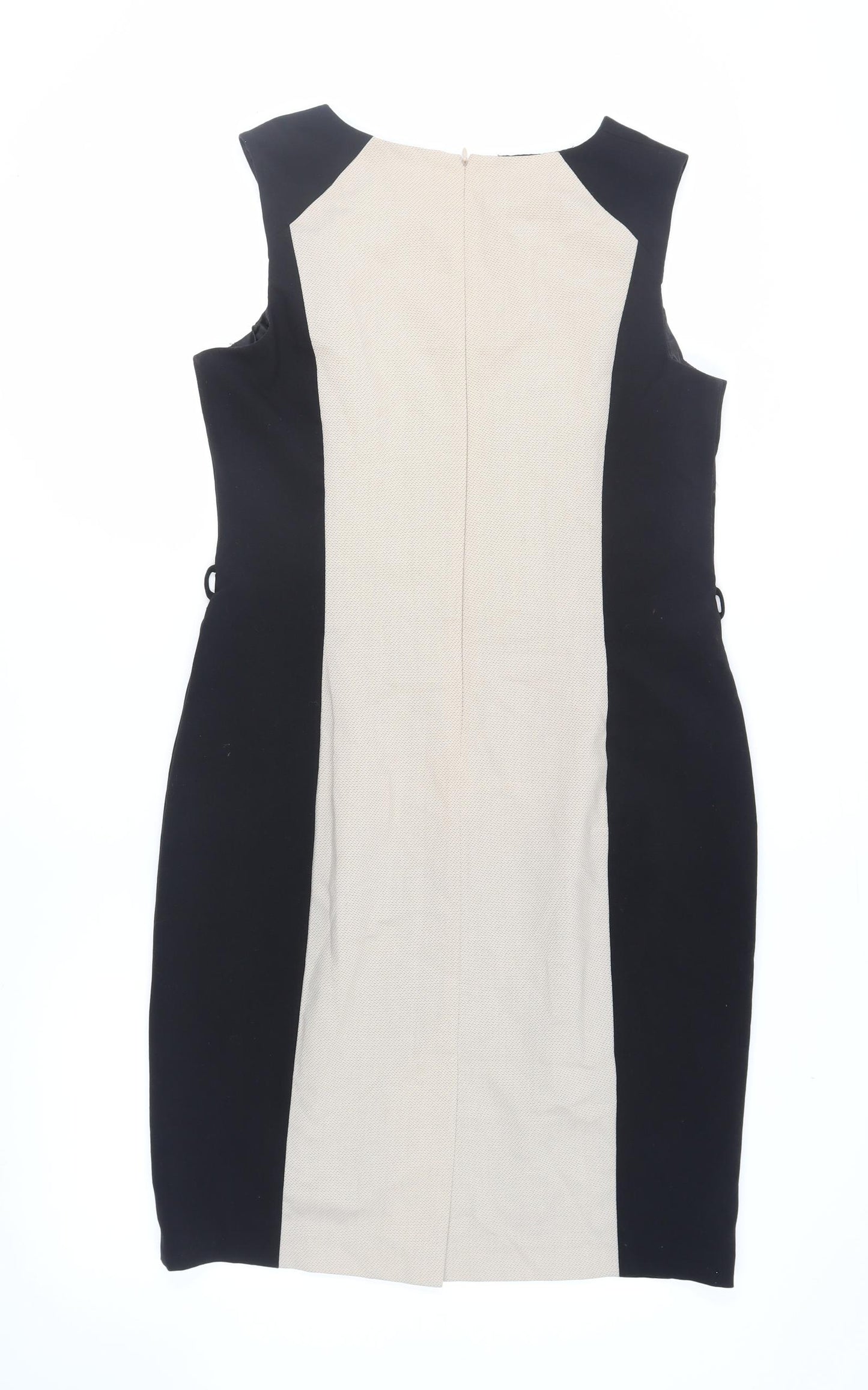 Next Women’s Black Beige Colourblock Sheath Dress 16