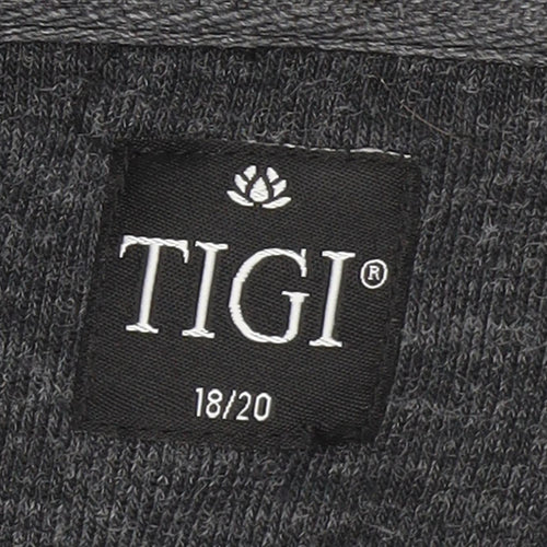 TIGI Women's Grey Cowl Neck Long Sleeve Top